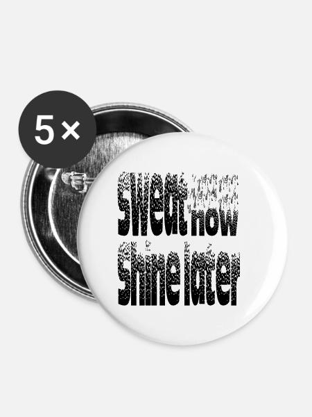 FITNESSSTUDIO - Buttons klein 25 mm (5er Pack) - Weiß