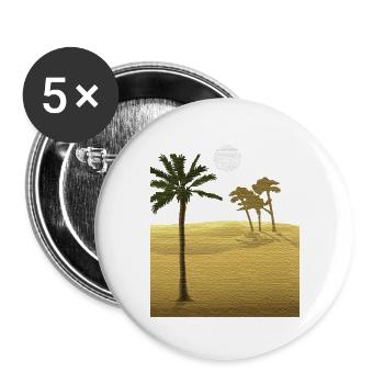 Palm tree in desert | Canvas Structure - Buttons small 1''/25 mm (5-pack) - white - Front