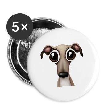 Entzückendes Greyhound-Familiendesign - Buttons klein 25 mm (5er Pack) - Weiß - Vorne