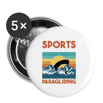 Some Sports Play Balls, Paragliding Requires Them3 - Buttons small 1''/25 mm (5-pack) - white - Front
