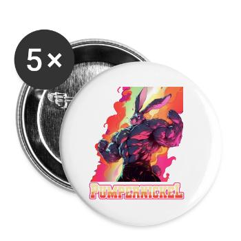 Pumpernickel Bodybuilding Weight Training Fitness Memes - Buttons small 1''/25 mm (5-pack) - white - Front