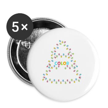 Meine Lieblingsfarbe ist Weihnachtsbeleuchtung - Buttons klein 25 mm (5er Pack) - Weiß - Vorne