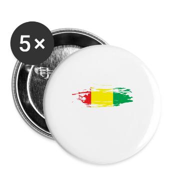 Guinea - Buttons small 1''/25 mm (5-pack) - white - Front