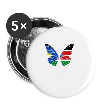 Soudan du Sud - Lot de 5 petits badges (25 mm) - blanc - Devant