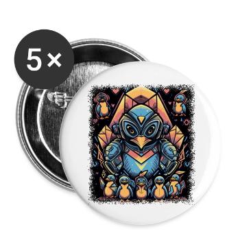 sayings jokes present idea zoo animal adorable - Buttons small 1''/25 mm (5-pack) - white - Front