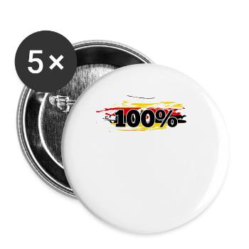 Uganda - Buttons small 1''/25 mm (5-pack) - white - Front