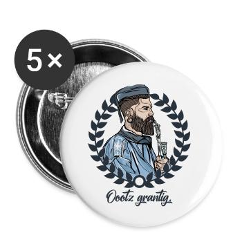 Rieser Grantler // Illustration - Buttons klein 25 mm (5er Pack) - Weiß - Vorne