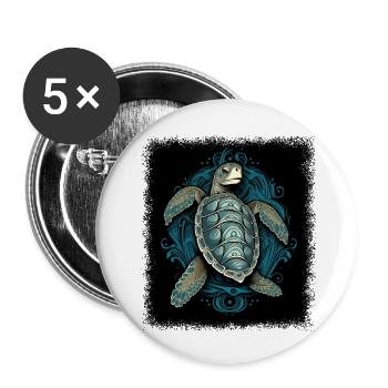 animal defense jokes cool love statement earth - Buttons klein 25 mm (5er Pack) - Weiß - Vorne