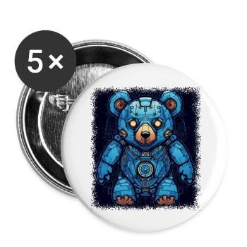 bear grumbler quote ice bear birthday present - Buttons klein 25 mm (5er Pack) - Weiß - Vorne