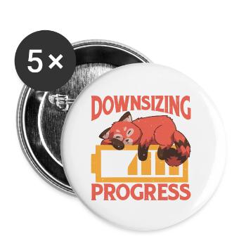Downsizing In Progress 24 - Buttons small 1''/25 mm (5-pack) - white - Front
