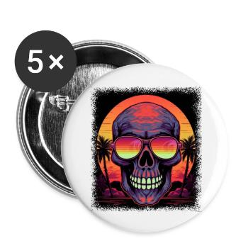 death humor drawing fuck you cute funny sayings - Buttons small 1''/25 mm (5-pack) - white - Front