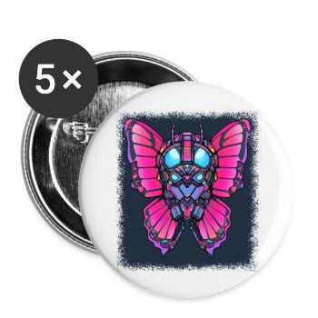 birthday present cool present nature insects humor - Buttons klein 25 mm (5er Pack) - Weiß - Vorne