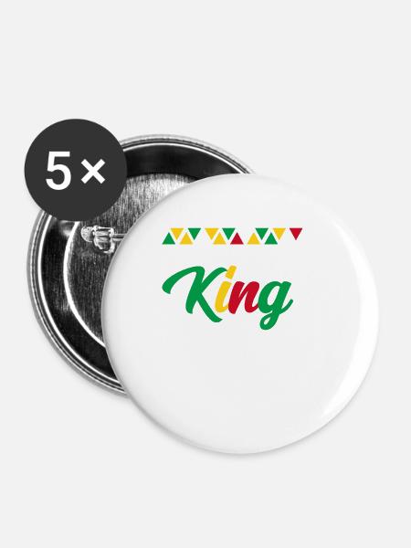 Guinea Bissau - Buttons klein 25 mm (5er Pack) - Weiß