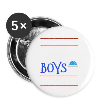 Basketball Coach Boys - Buttons small 1''/25 mm (5-pack) - white - Front