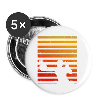 Sunset Water Polo - Buttons klein 25 mm (5er Pack) - Weiß - Vorne