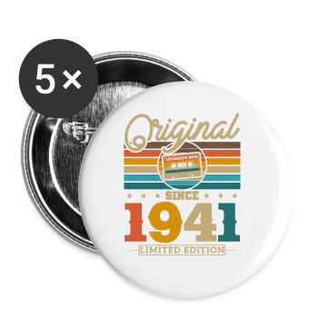 Originals 1941 82/83 Year Vintage Birthday - Buttons small 1''/25 mm (5-pack) - white - Front