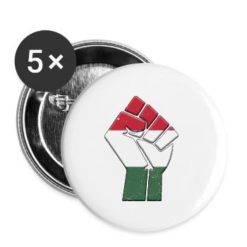 Hungary Flag Hungarian Country Pride Native - Buttons small 1''/25 mm (5-pack) - white - Front