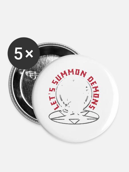 Occult - Buttons klein 25 mm (5er Pack) - Weiß