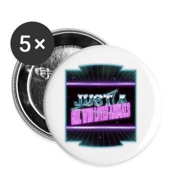 blague amour livres et chats lecteurs d’art livre enfants - Lot de 5 petits badges (25 mm) - blanc - Devant