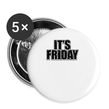 Grunge Friday Black Wöchentlicher Streich Lustige Grafiken - Buttons klein 25 mm (5er Pack) - Weiß - Vorne