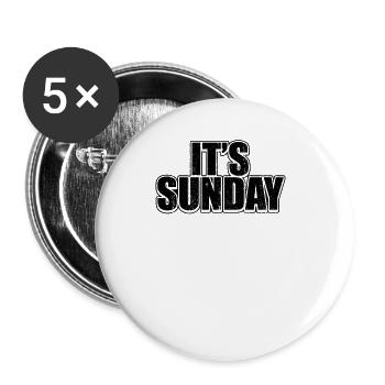Grunge Sunday Black Wöchentlicher Streich Lustige Grafiken - Buttons klein 25 mm (5er Pack) - Weiß - Vorne