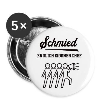Schmied Chef Firmengründung Selbstständigkeit - Buttons klein 25 mm (5er Pack) - Weiß - Vorne