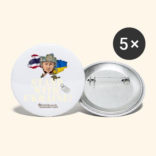 Ukraine Thailand - Buttons klein 25 mm (5er Pack)