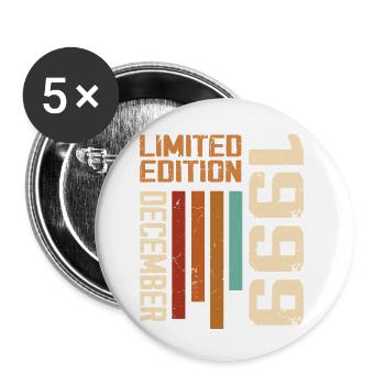 Dezember 1999 - 1999 Dezember - Buttons klein 25 mm (5er Pack) - Weiß - Vorne