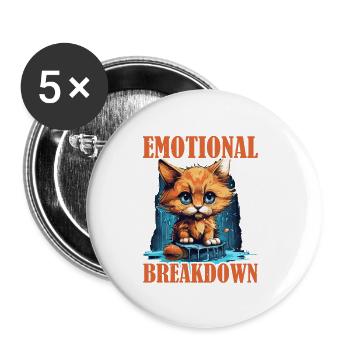 Event Of An Emotional Breakdown, Place Cat Here 4 - Buttons small 1''/25 mm (5-pack) - white - Front
