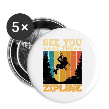 See You At The Zipline 2 - Buttons small 1''/25 mm (5-pack) - white - Front
