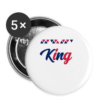 Liberia - Buttons klein 25 mm (5er Pack) - Weiß - Vorne