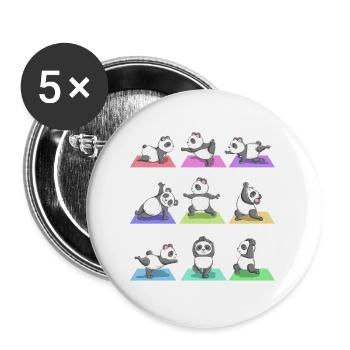 Yoga Sport Training Exercise Yoga Fan Yoga Fitness - Buttons small 1''/25 mm (5-pack) - white - Front