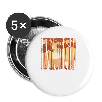 Wandern Outdoor Liebhaber Backpacking Camping - Buttons klein 25 mm (5er Pack) - Weiß - Vorne