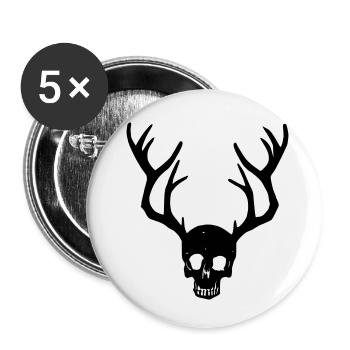 Saké en bois - Lot de 5 petits badges (25 mm) - blanc - Devant
