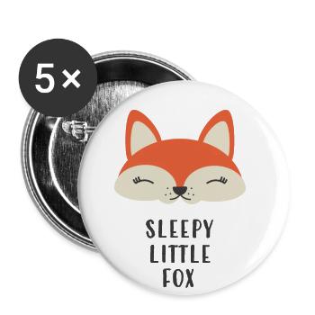 MÜDER KLEINER FUCHS - Buttons klein 25 mm (5er Pack) - Weiß - Vorne