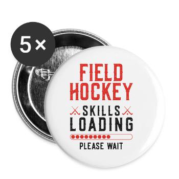 Field Hockey Field Hockey Skills - Buttons small 1''/25 mm (5-pack) - white - Front
