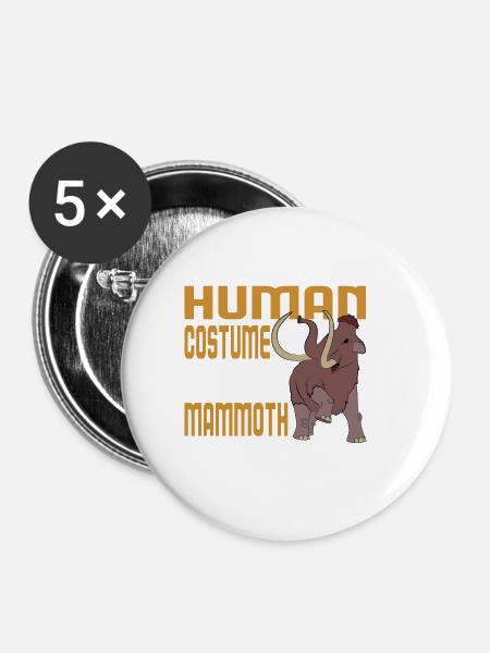 Mammut - Buttons klein 25 mm (5er Pack) - Weiß