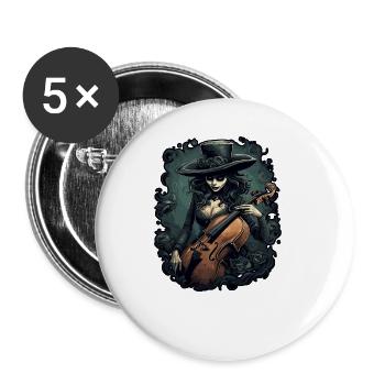 Cello Player Cellist Musician Music Cello - Buttons small 1''/25 mm (5-pack) - white - Front