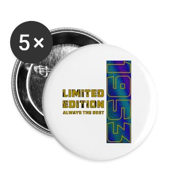 YEAR OF BIRTH 1953 - Buttons small 1''/25 mm (5-pack) - white - Front