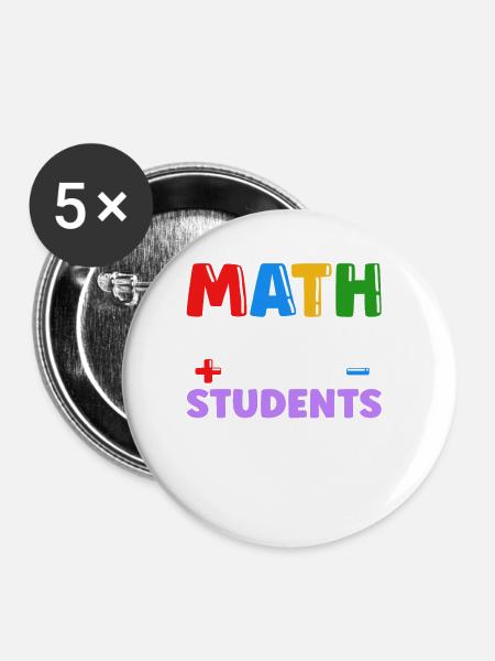 Mathelehrer Spruch Mathematiker - Buttons klein 25 mm (5er Pack) - Weiß