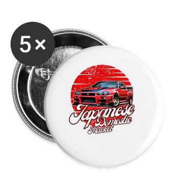 Jdm / Tuning / Turbocharger / Rims / Chiptuning - Buttons small 1''/25 mm (5-pack) - white - Front