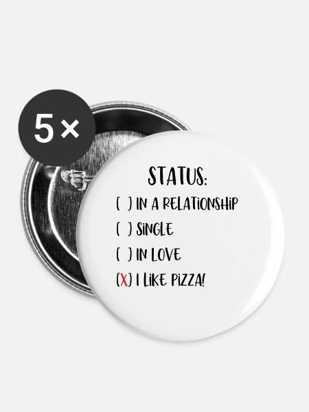 Pizza-Status - Buttons klein 25 mm (5er Pack) - Weiß