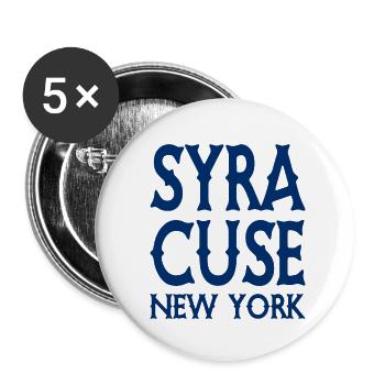 Syracuse - New York - United States of America USA - Buttons small 1''/25 mm (5-pack) - white - Front