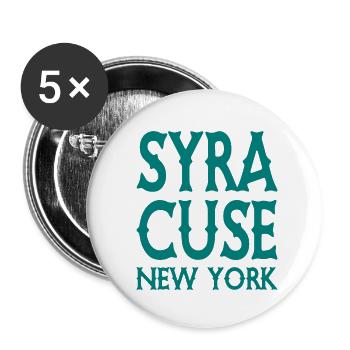 Syracuse - New York - United States of America USA - Buttons small 1''/25 mm (5-pack) - white - Front