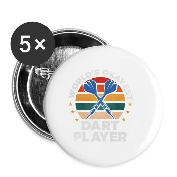 Darts - Buttons small 1''/25 mm (5-pack) - white - Front