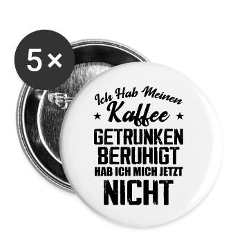 Nicht Beruhigt - Buttons klein 25 mm (5er Pack) - Weiß - Vorne