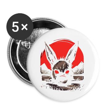 Japan, the red sun and a rabbit - Buttons small 1''/25 mm (5-pack) - white - Front