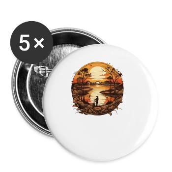 Angler Kayak Fishing Boat Carp Fishing - Buttons small 1''/25 mm (5-pack) - white - Front