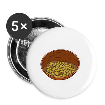 Gold Panning Gold Search - Buttons small 1''/25 mm (5-pack) - white - Front