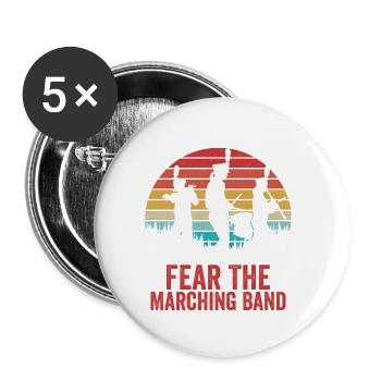 Fear The Marching Band Orchestra School - Buttons klein 25 mm (5er Pack) - Weiß - Vorne